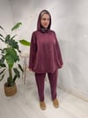 MODAL KUMAŞ SPOR KAPŞONLU TAKIM BORDO