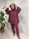 MODAL KUMAŞ SPOR KAPŞONLU TAKIM BORDO