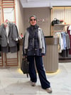 Twst model tasarım garnili takım lacivert