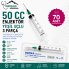 Berika 50 cc 3 Parça Yeşil Uçlu Enjektör