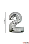 2 - Rakam 76 Cm. Gümüş Folyo Balon
