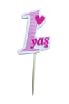 20li 1 Yaş Cupcake Kürdanı Mavi 9 cm