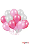 25 Adet Açık Pembe Koyu Pembe Beyaz Balon