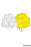 25 Adet Sarı Beyaz Balon