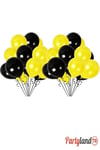 25 Adet Sarı Siyah Balon 30cm.