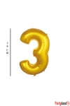 3 - Rakam 76 Cm. Gold Folyo Balon