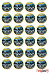 Batman 5 cm. Yapışkanlı Yuvarlak Etiket - Sticker 24 Adet