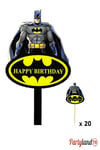 Batman Temalı Karton Pasta Süsü + 20 Adet Lux Sunum Kürdanı