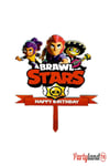 Brawl Stars Temalı Karton Pasta Süsü