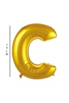 C - Harfi 76 Cm. Gold Folyo Balon