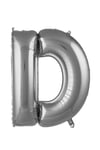 D Harf 36 Cm Gümüş Folyo Balon 16 Inc