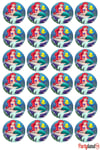 Deniz Kızı 5 cm. Yapışkanlı Yuvarlak Etiket - Sticker 24 Adet