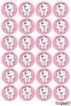 Dişim Çıktı 5 cm. Yapışkanlı Yuvarlak Etiket - Sticker 24 Adet