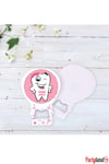 Dişim Çıktı 5 cm. Yapışkanlı Yuvarlak Etiket - Sticker 24 Adet