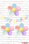 Makaron Papatya Balon Happy Birthday Banner Set