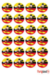 Mickey Mouse 5 cm. Yapışkanlı Yuvarlak Etiket - Sticker 24 Adet