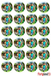 Minecraft 5 cm. Yapışkanlı Yuvarlak Etiket - Sticker 24 Adet