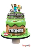 Minecraft Temalı Karton Pasta Süsü