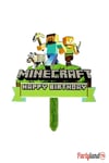 Minecraft Temalı Karton Pasta Süsü