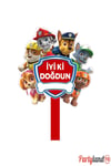 Paw Patrol Temalı Karton Pasta Süsü