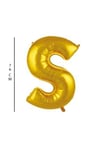 S- Harfi 76 Cm. Gold Folyo Balon