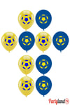 Sarı Lacivert FB Taraftar Temalı Baskılı Balon 10 Adet