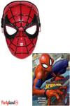 Spiderman Kitabı 3'lü (boyama , Sticker , Maskeli ) + Sert Plastik Maske