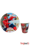 Spiderman Örümcek Adam 16 Adet Tabak 16 Adet Bardak