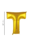 T- Harfi 76 Cm. Gold Folyo Balon