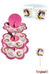Unicorn Cupcake Seti (stant+kürdan+cup)