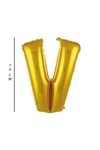 V - Harfi 76 Cm. Gold Folyo Balon