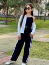 BEYAZ CEKETLİ ASKILI SİYAH TU