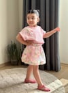 ÇİÇEKLİ TÜLLÜ ETEK TİŞÖRT