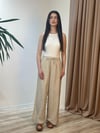 DAİLY KETEN SALAŞ PANTOLON BEJ