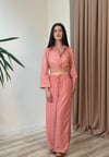 DAİLY KETEN SALAŞ PANTOLON PEMBE