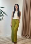 DAİLY KETEN SALAŞ PANTOLON YAĞ YEŞİLİ