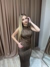 DAİLY YILAN DESENLİ DRAPELİ ELBİSE ASKILI