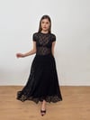 Dantel Desenli Modern Takım - Astarlı Etek ve Transparan Üst