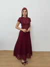 Dantel Desenli Modern Takım - Astarlı Etek ve Transparan Üst