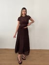 Dantel Desenli Modern Takım - Astarlı Etek ve Transparan Üst1