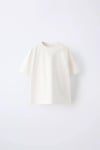 Basic Oversize Kısa Kollu T shirt-ekru