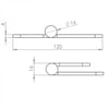 120 x 90 x 4mm Paslanmaz Kapı Menteşesi 