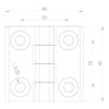 40 x 40 x 5mm Paslanmaz Yaprak Menteşe 