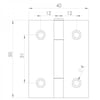 40 x 50 x 1.2mm Paslanmaz Yaprak Menteşe 