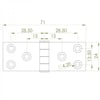 71 x 24 x 1.5mm Paslanmaz Yaprak Menteşe 