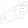78 x 38 x 2mm  Paslanmaz Yaprak Menteşe Köşeli 