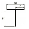 Pvc T Pervaz Kapama Profili 30 mm 2 Metre(Pakette 3 Adet)