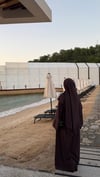 BEİZA MODEL HİBİSCUS ABAYA ŞAL TAKIM --Abaya