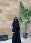 Biye Şeritli Abaya Ferace Siyah – Ümran Özbek Collection--Ferace