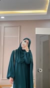 HİRA MODEL PETROL YEŞİLİ ŞALLI TAKIM--Ferace